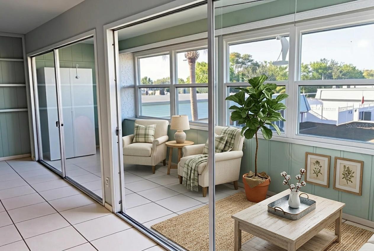 staged- Florida room set up option-furniture not included