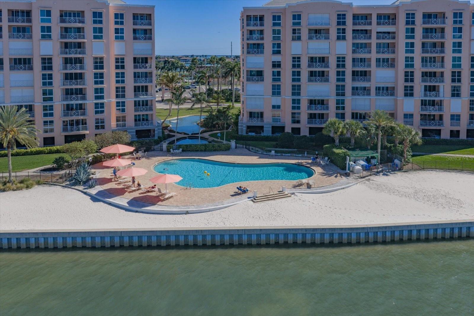 One of two sparking pools.