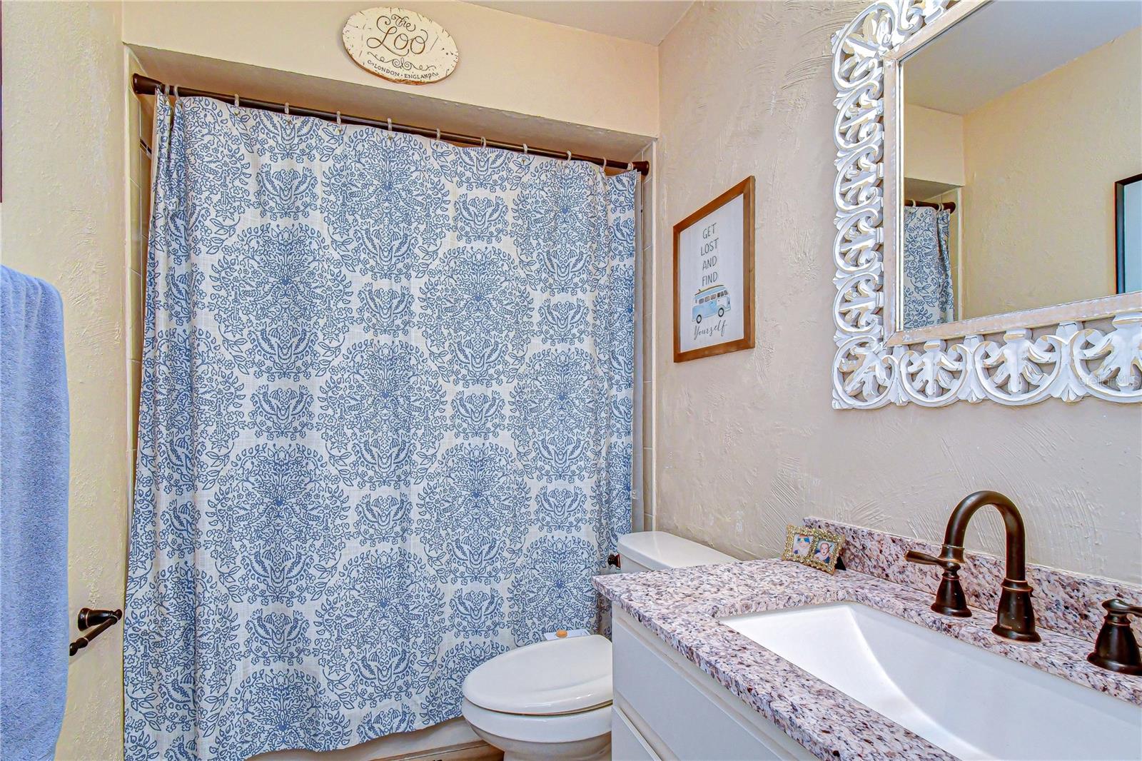 second full bath with remodeled shower!