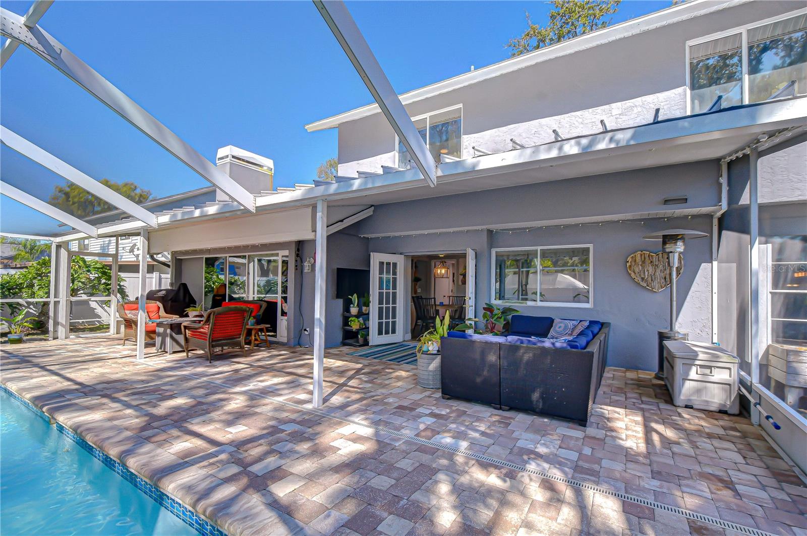 Two spacious covered sitting areas!