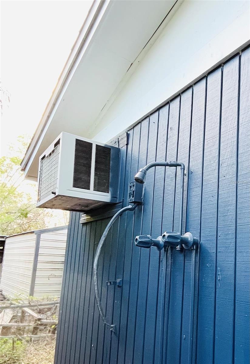 outdoor shower on second unit