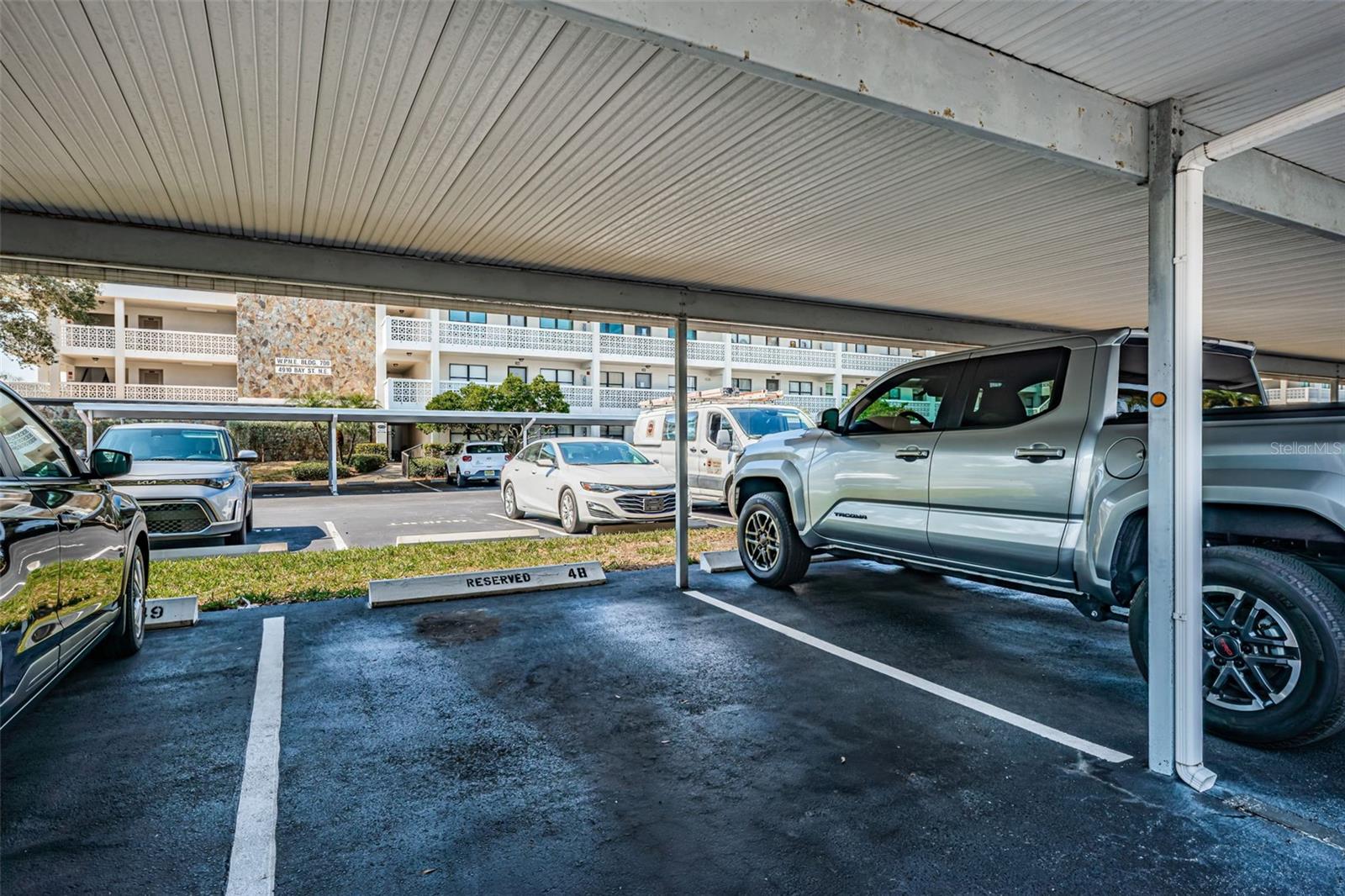 Owner's Covered Parking across from the Unit#48