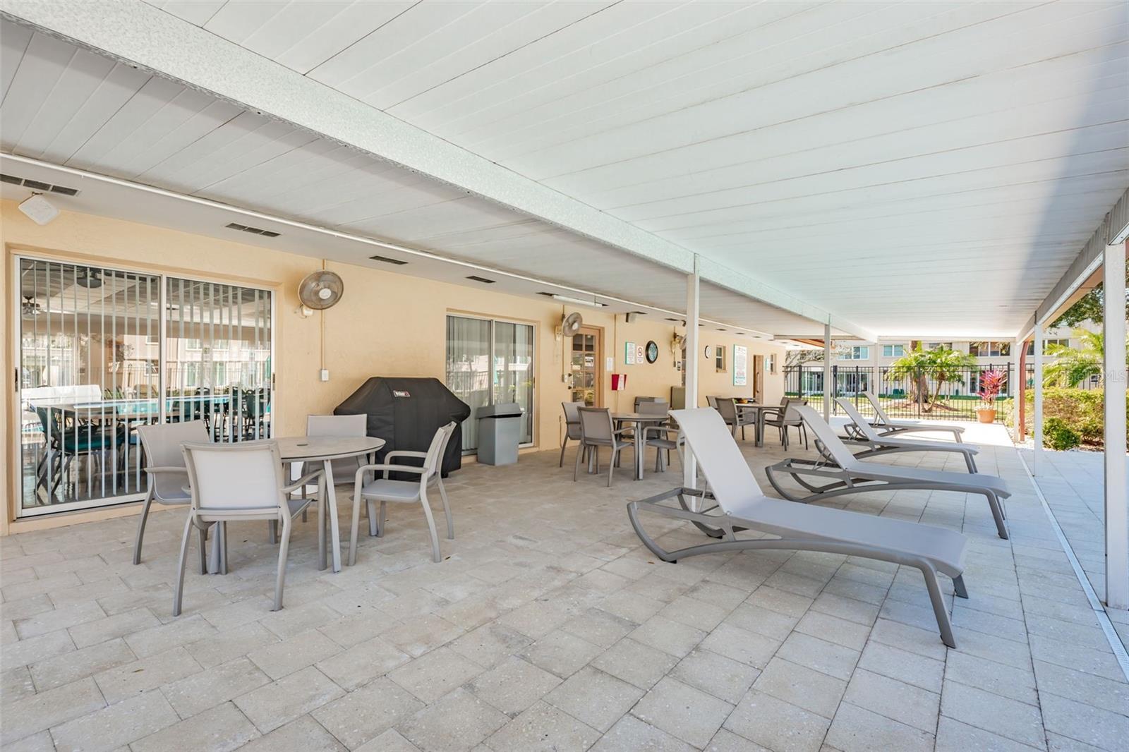 Covered Seating adjacent to Pool