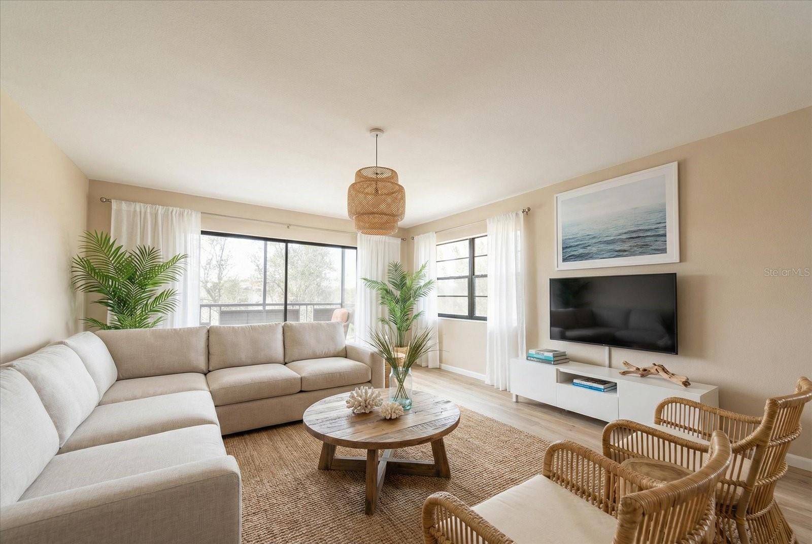 Virtual staging of Living room