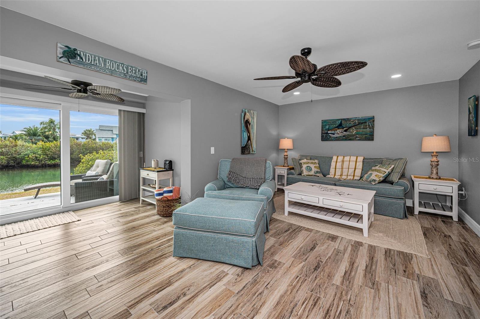 Living Room with adjacent bonus room