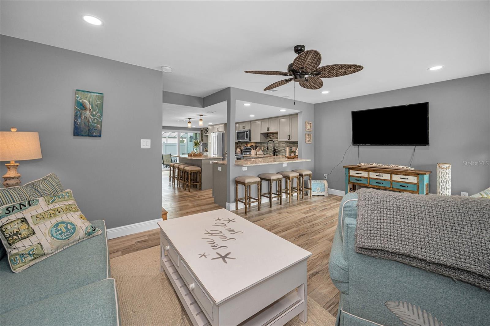 Back inside to the Living Area adjacent to the Kitchen