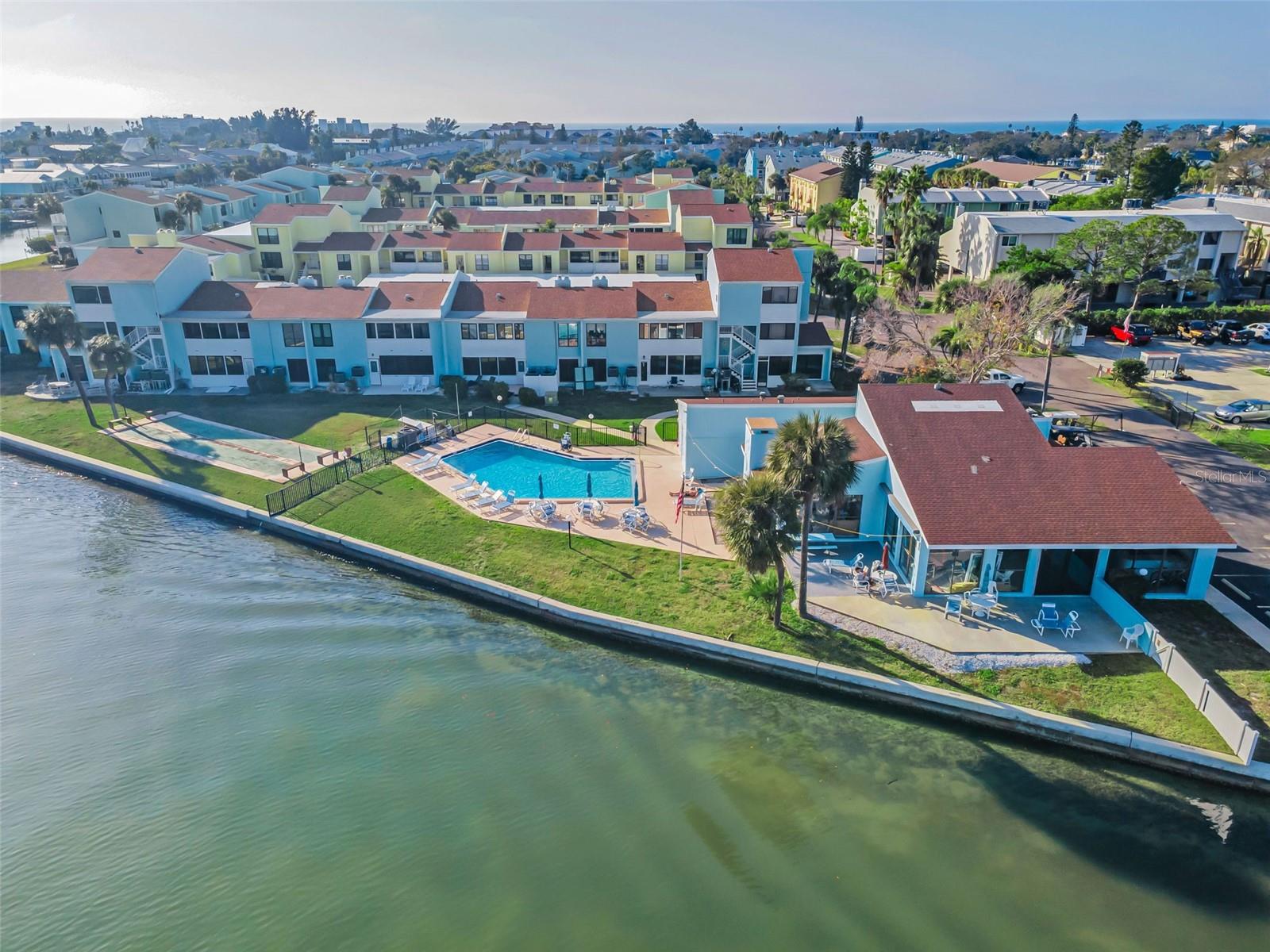 Aerial of the Waterfront surrounding Windrush Cove Community in IRB