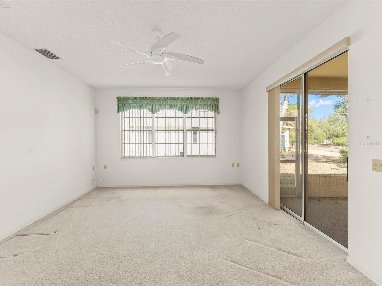 Living room off kitchen