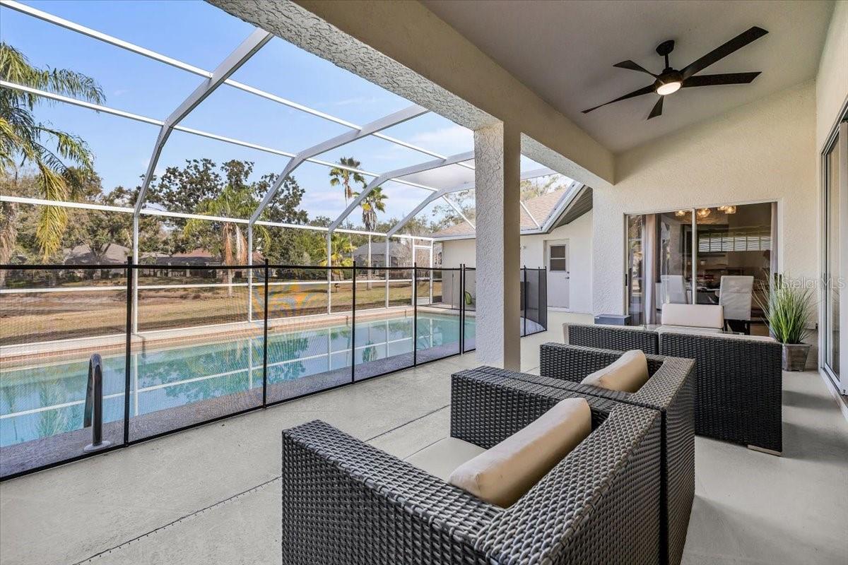 Covered Patio overlooking pool