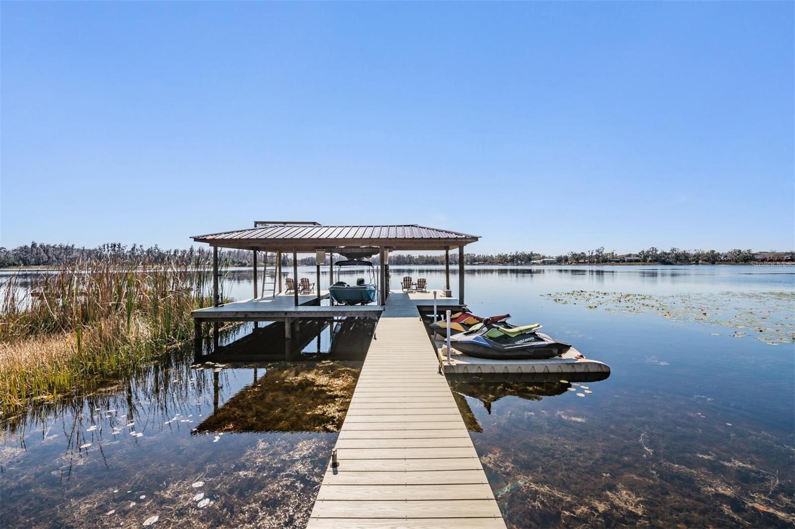 View of the dock from the house