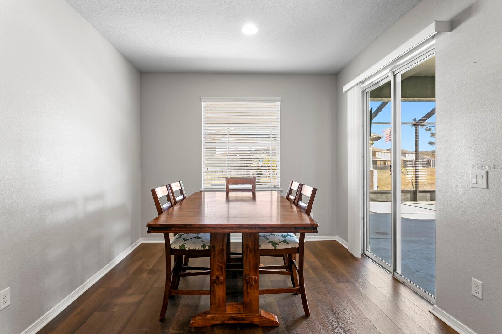 Casual dining area off the kitchen