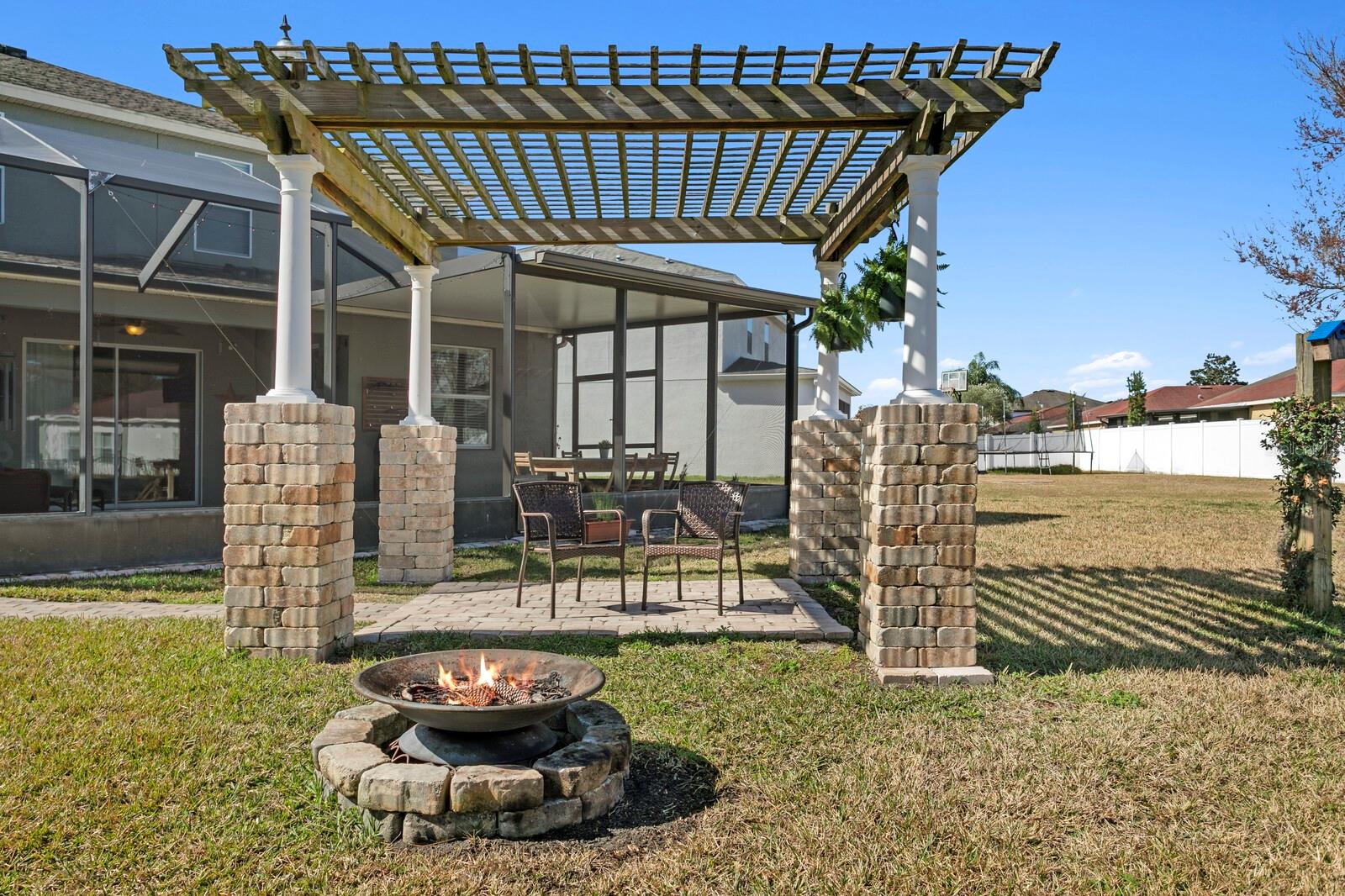 Enjoy a bonfire in your backyard fire pit