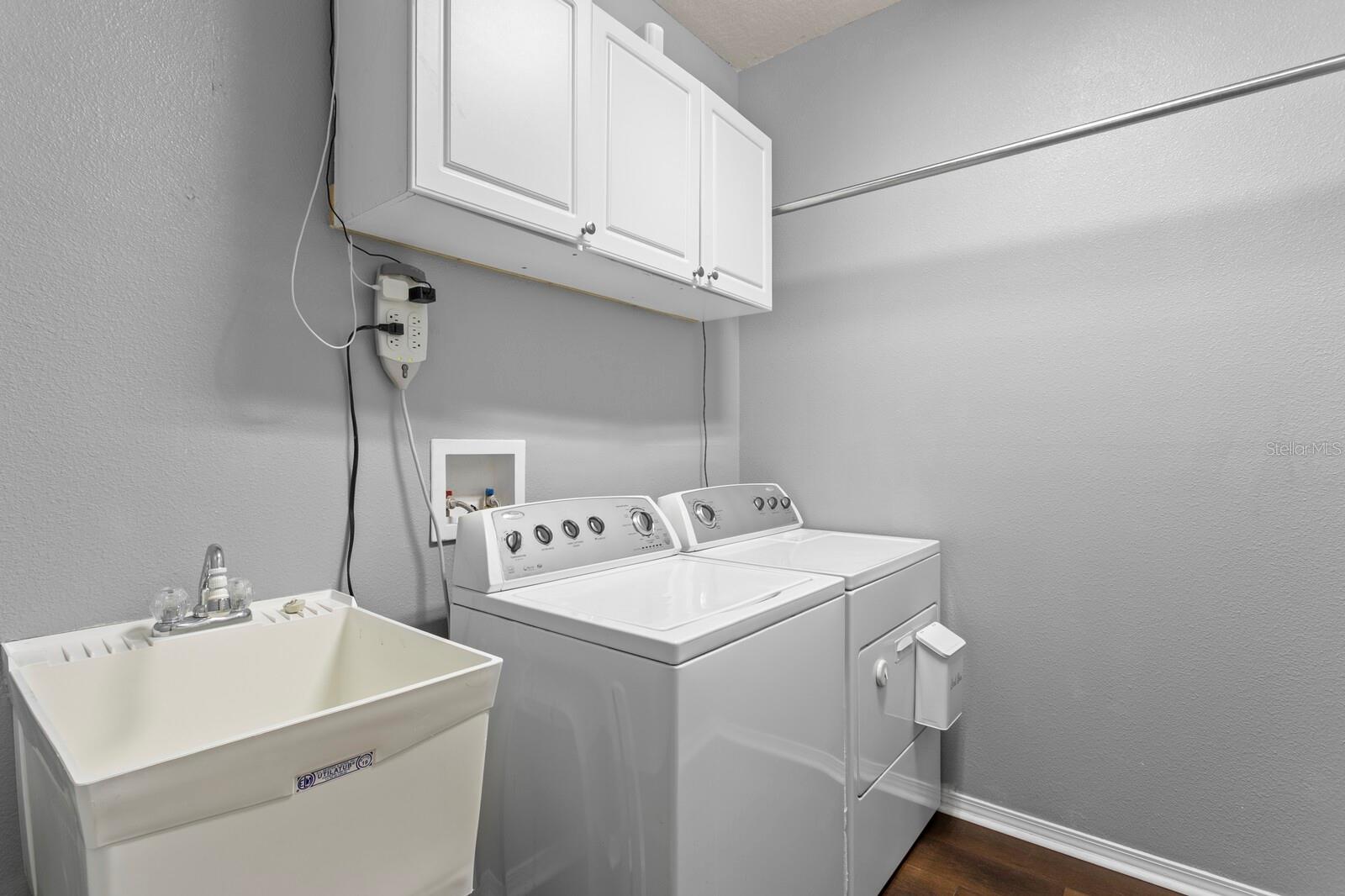 1st floor laundry room with utility sink