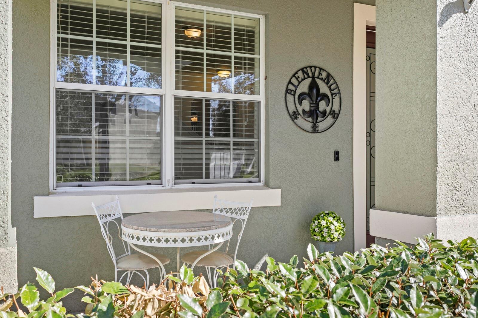 Welcoming front porch entry