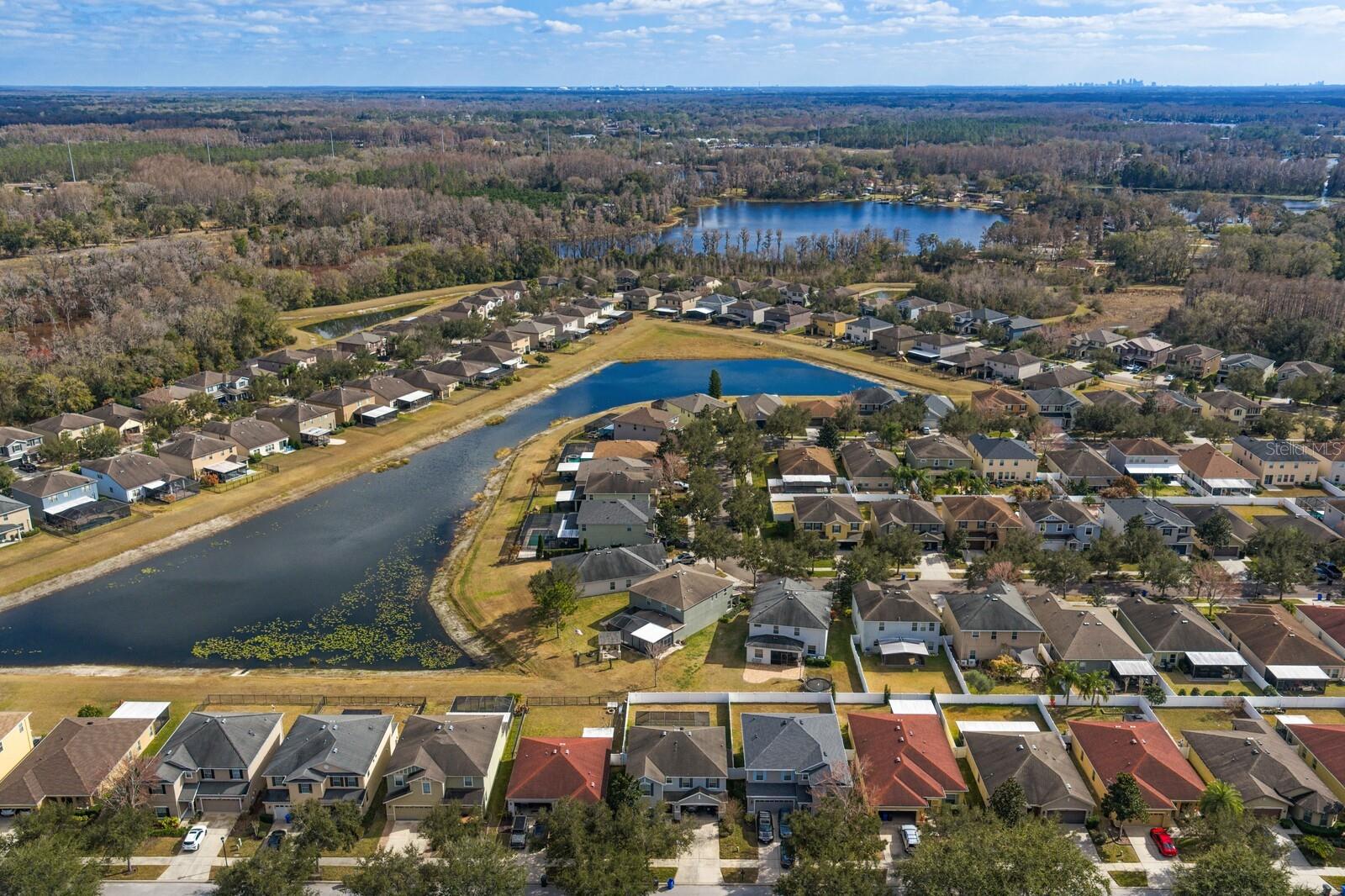 Water views from the property