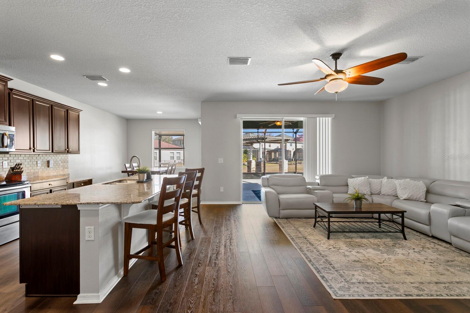 New luxury vinyl plank wood floors throughout 1st floor living areas