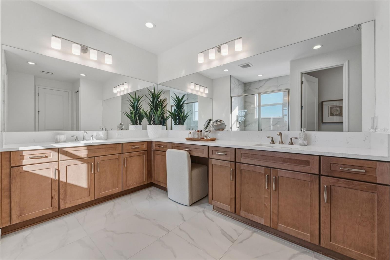 Master Ensuite Offers Generous Counter Space and Ample Cabinetry