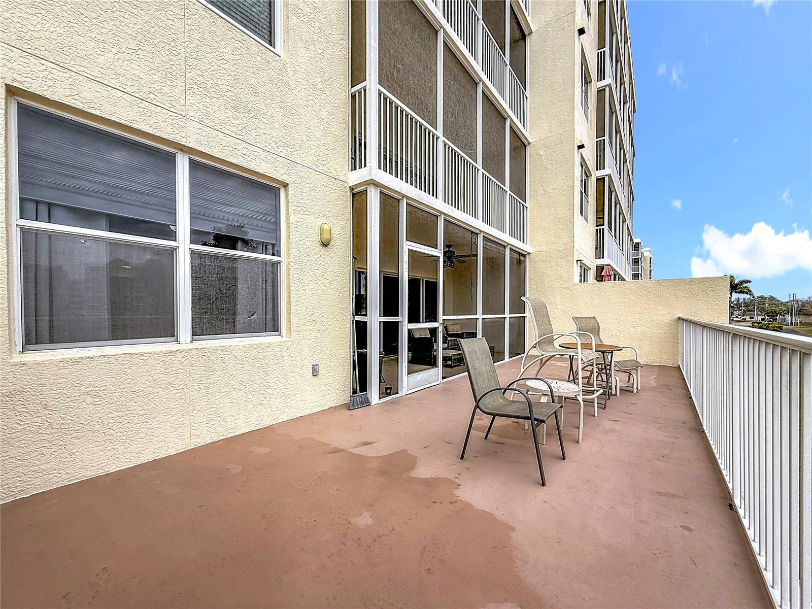 Open Patio - View of East Bay Golf Course and Lake with Fountain