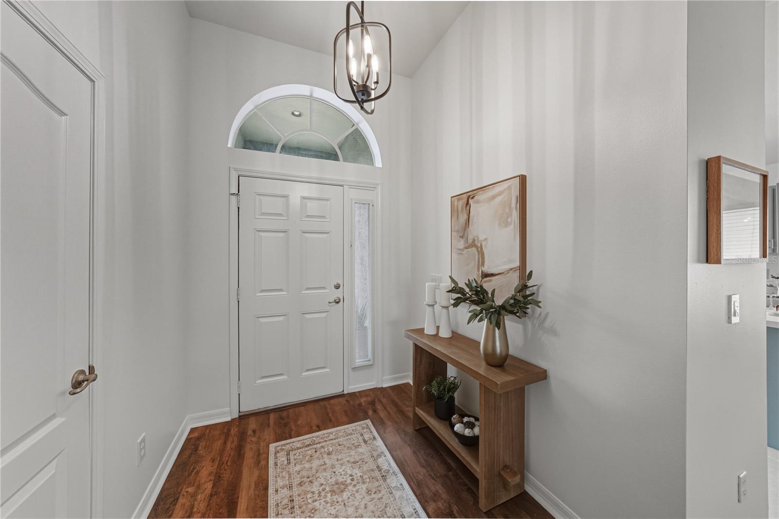 Foyer with New Fixtures