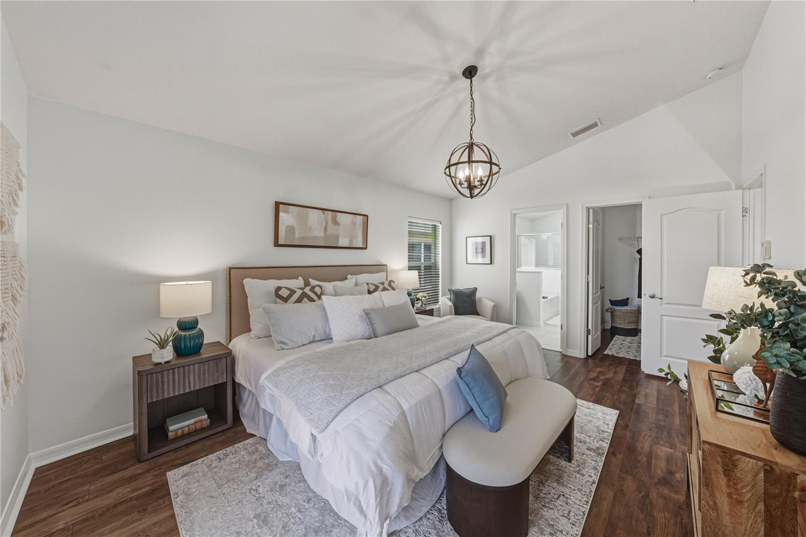 Primary Suite with Vaulted Ceilings