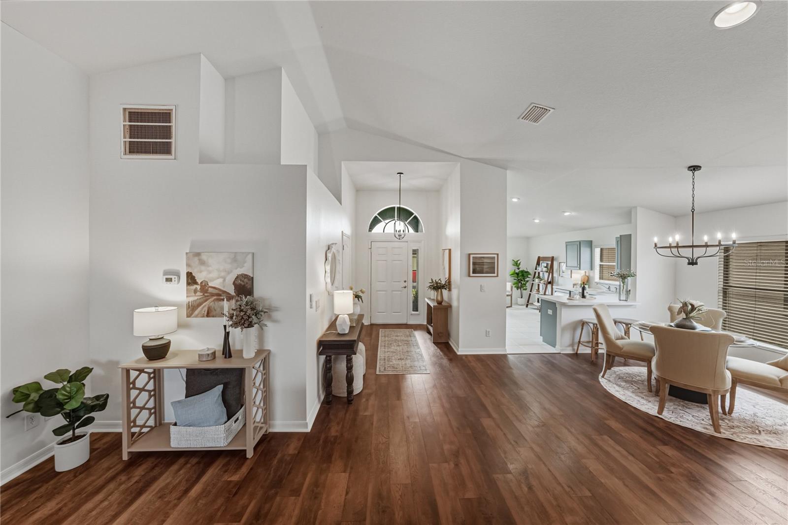 Entry open to Great Room Layout with Luxury Vinyl Thoughout