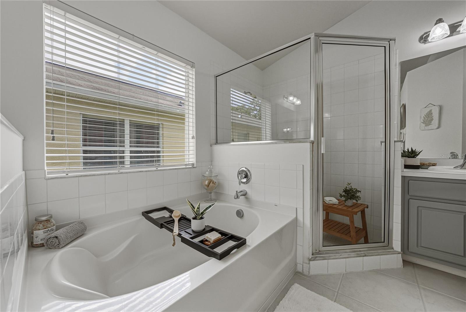 Primary Bath with Large Garden Tub and Separate Shower
