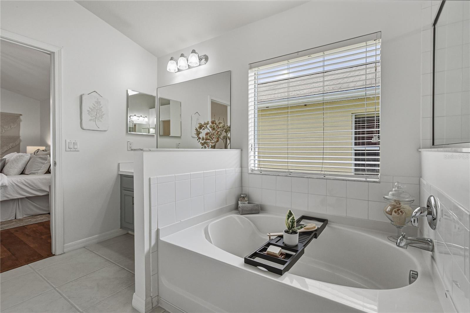 Primary Bath with Large Garden Soaking Tub