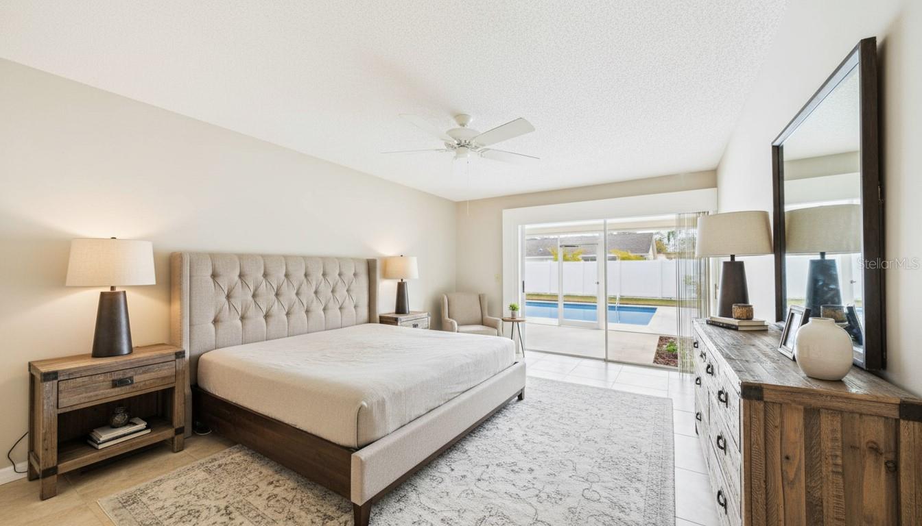 Primary bedroom virtual staging.