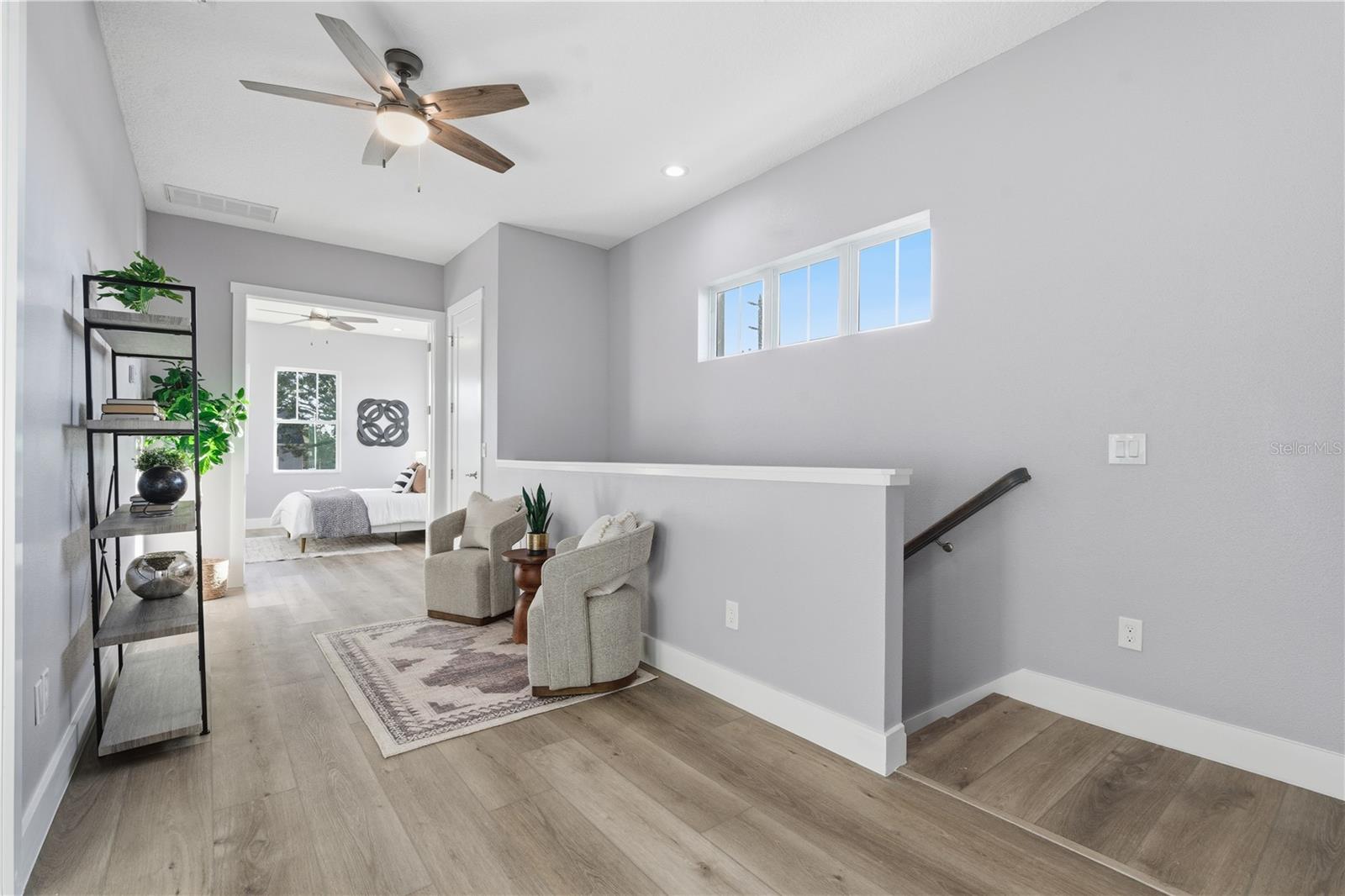 Generous Second Story Loft Filled With Natural Light