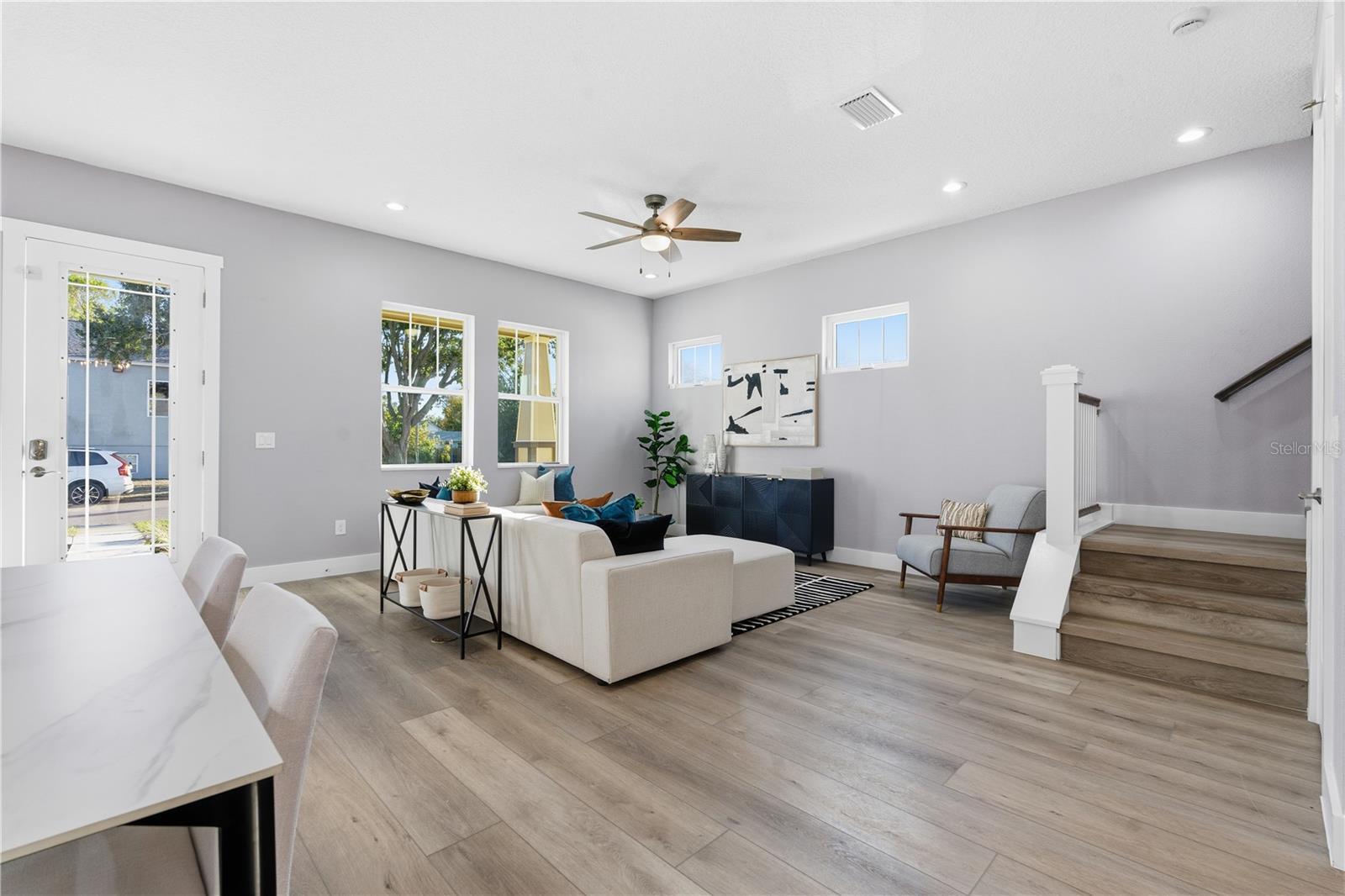 Open Floor Plan With 2 Storage Closets And 10' Ceilings