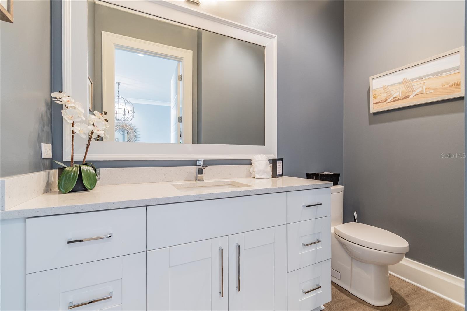 1/2 Bath off Kitchen on second floor