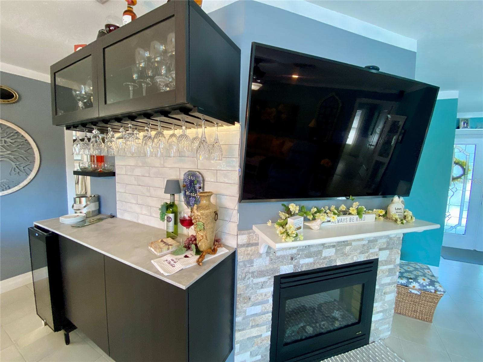 Fireplace and Bar