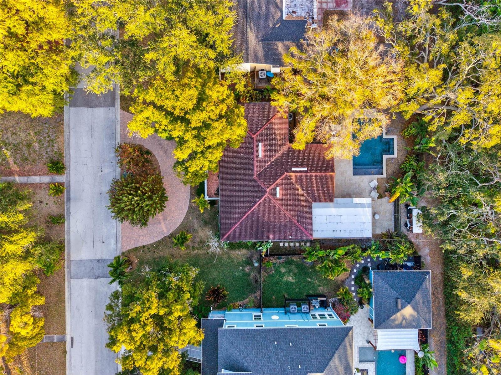 Circular Driveway with alley access/parking pad in back!