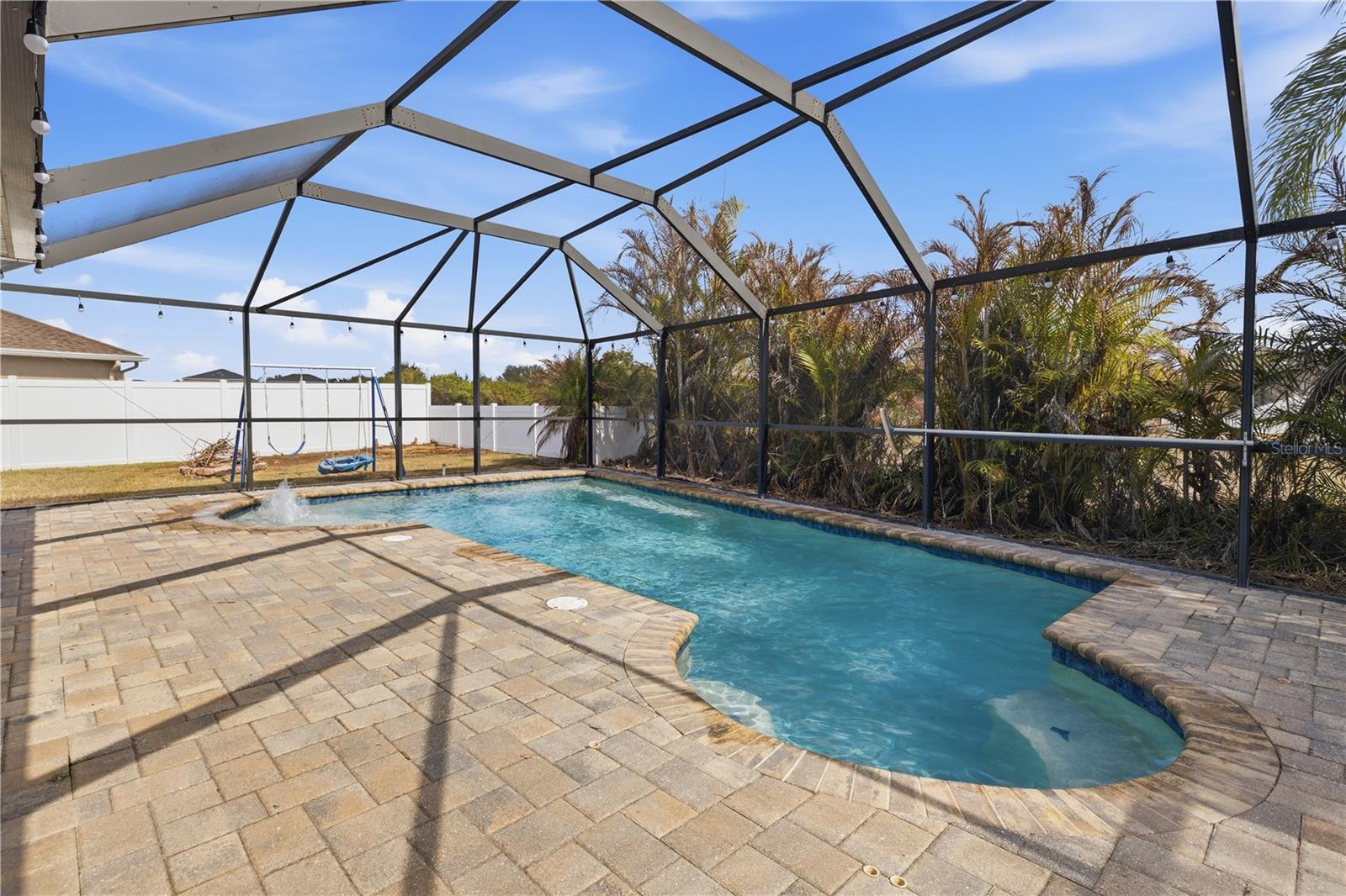 Sparkling saltwater pool