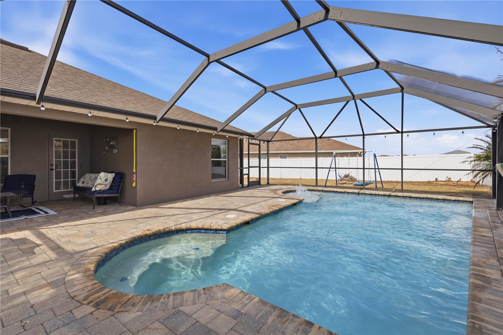 Sparkling saltwater pool