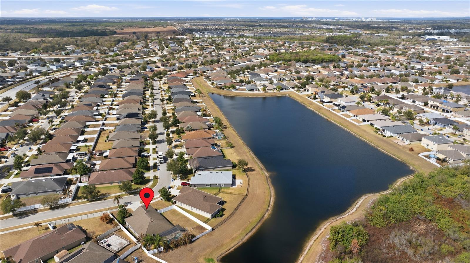 Aerial showing water