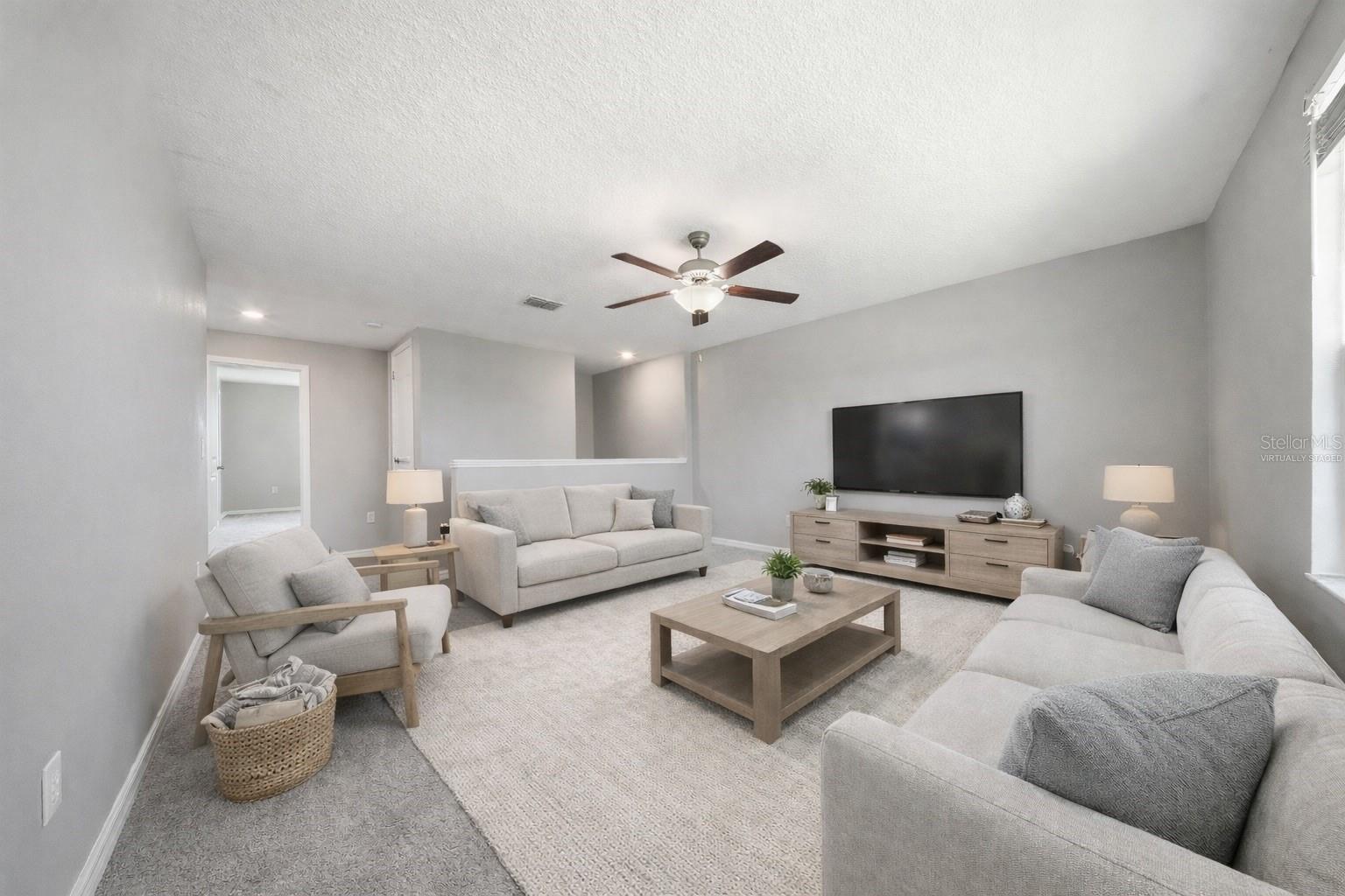 Virtually staged Media Room