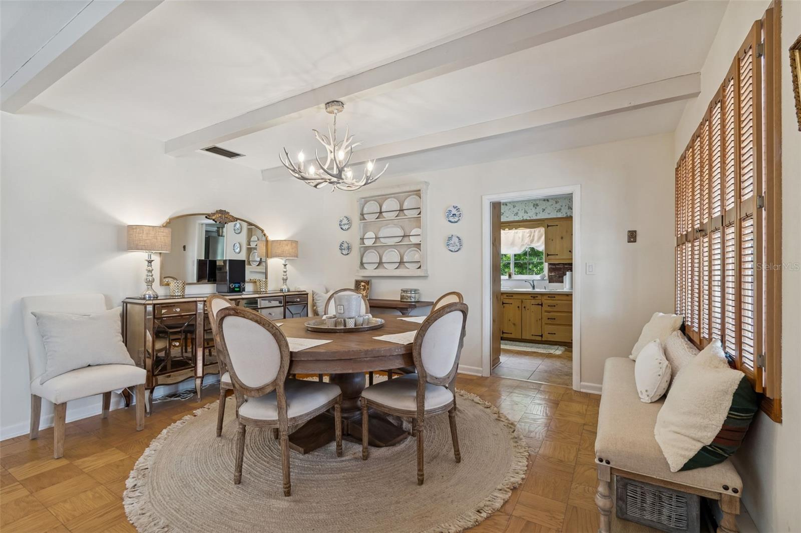 Formal Dining Room w/Parquet Flooring