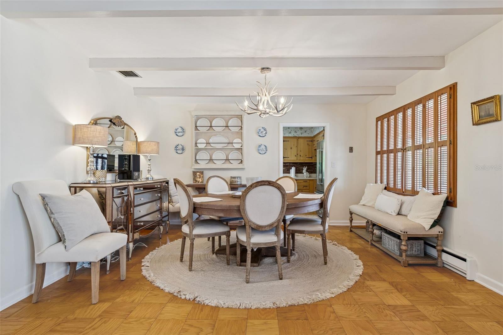 Formal Dining Room w/Wood Beams