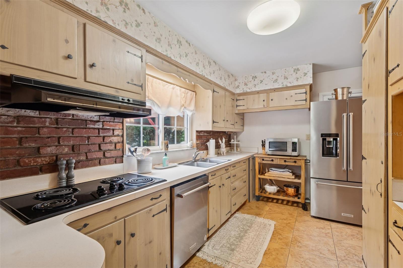 Kitchen w/Brick Backsplash
