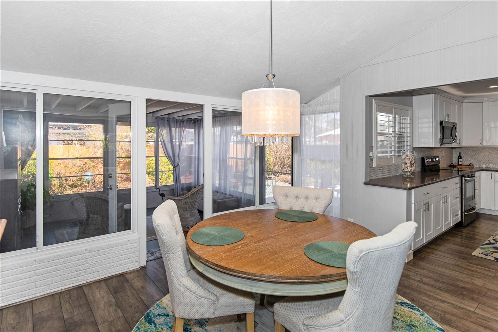 Dining area is open to the spacious kitchen