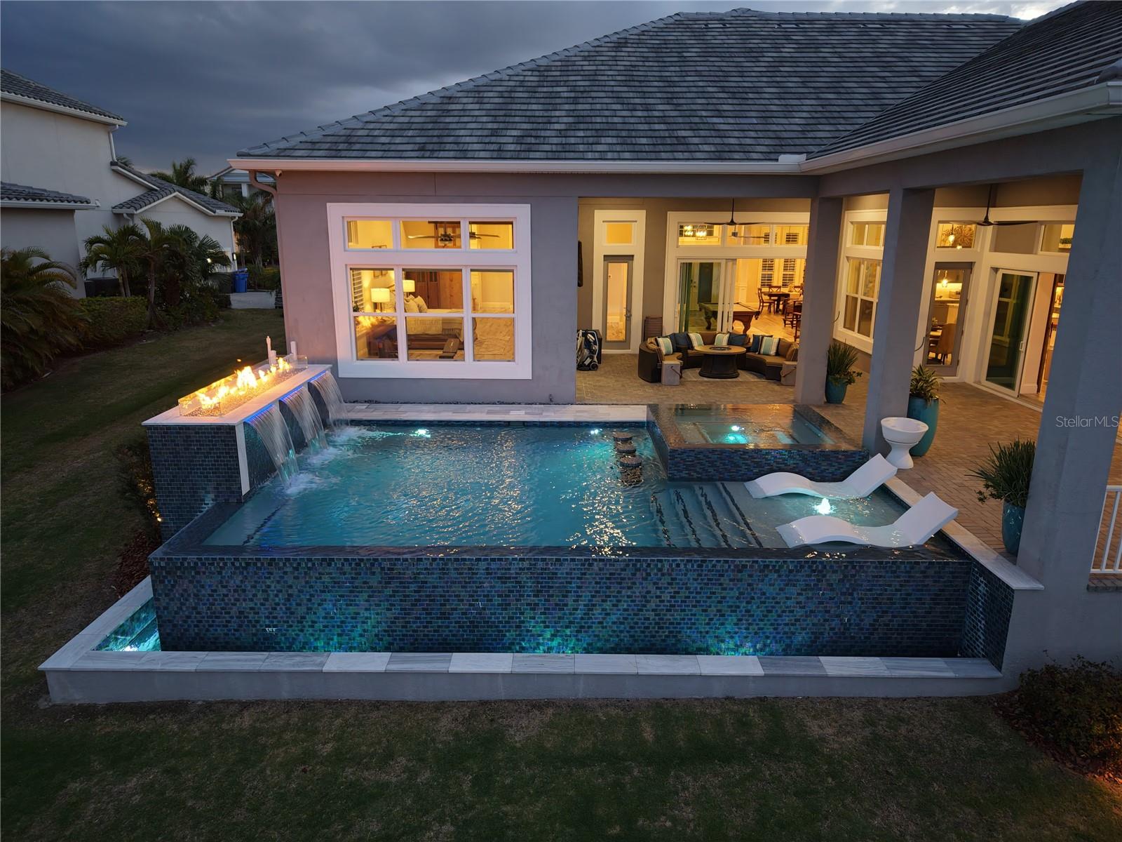 Night Pool View
