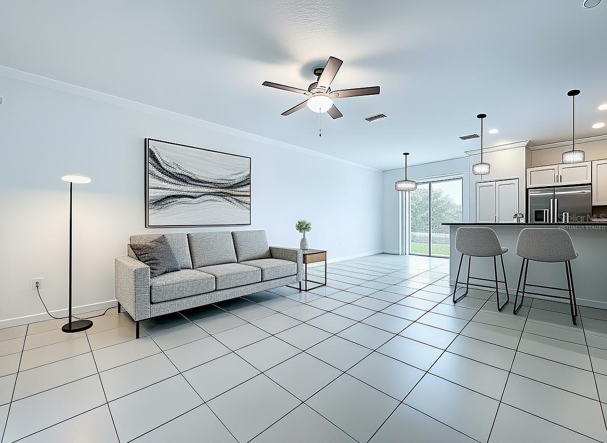 Living Room Virtually Staged