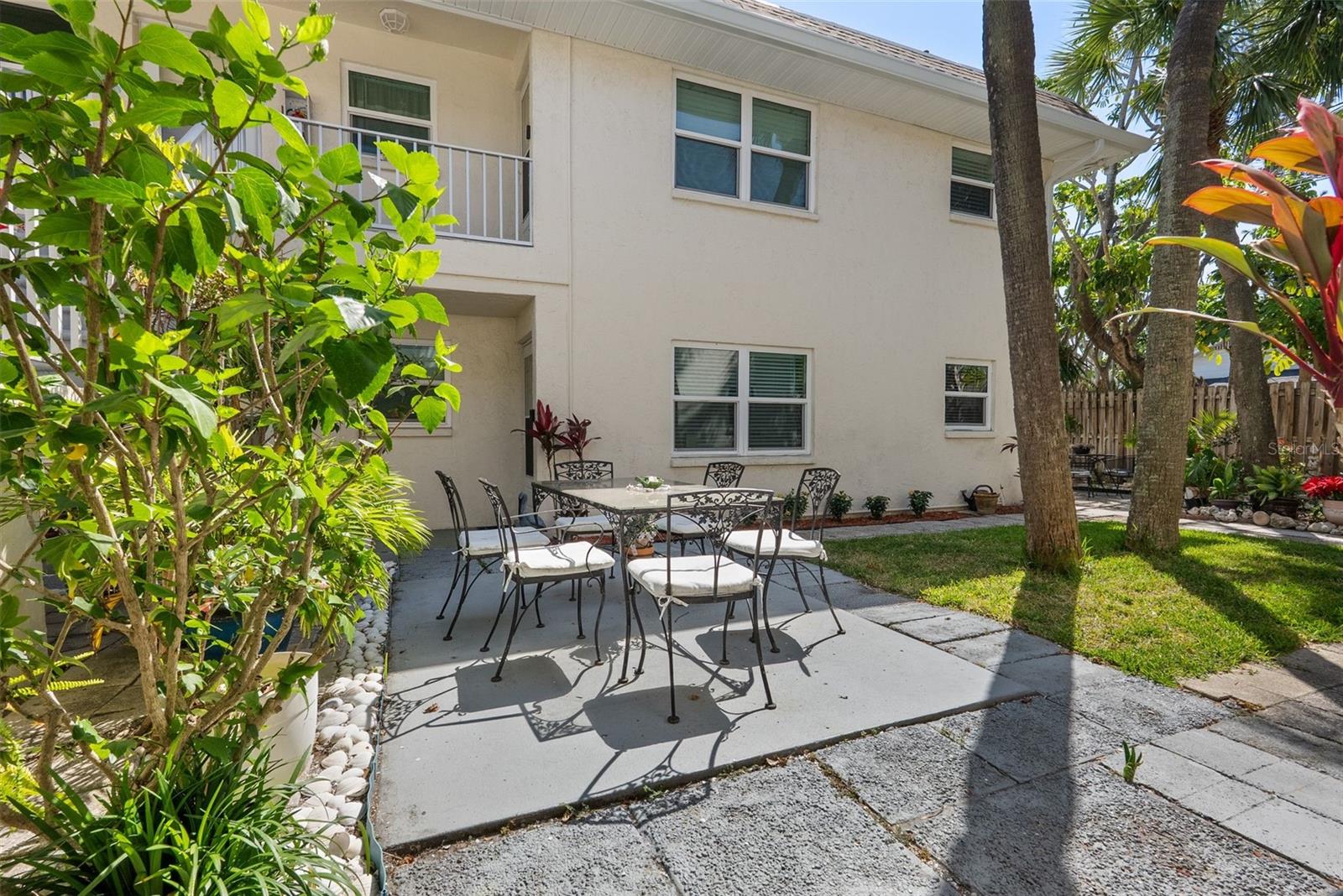 Bring your dinner outside or sit with an evening cocktail