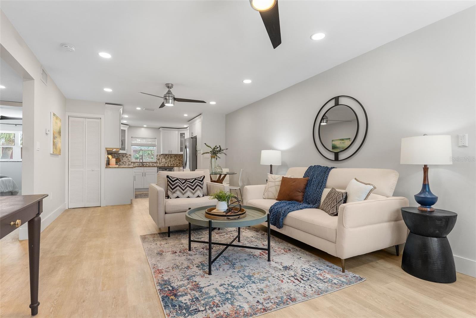 Large flexible living space can be set up to meet your needs