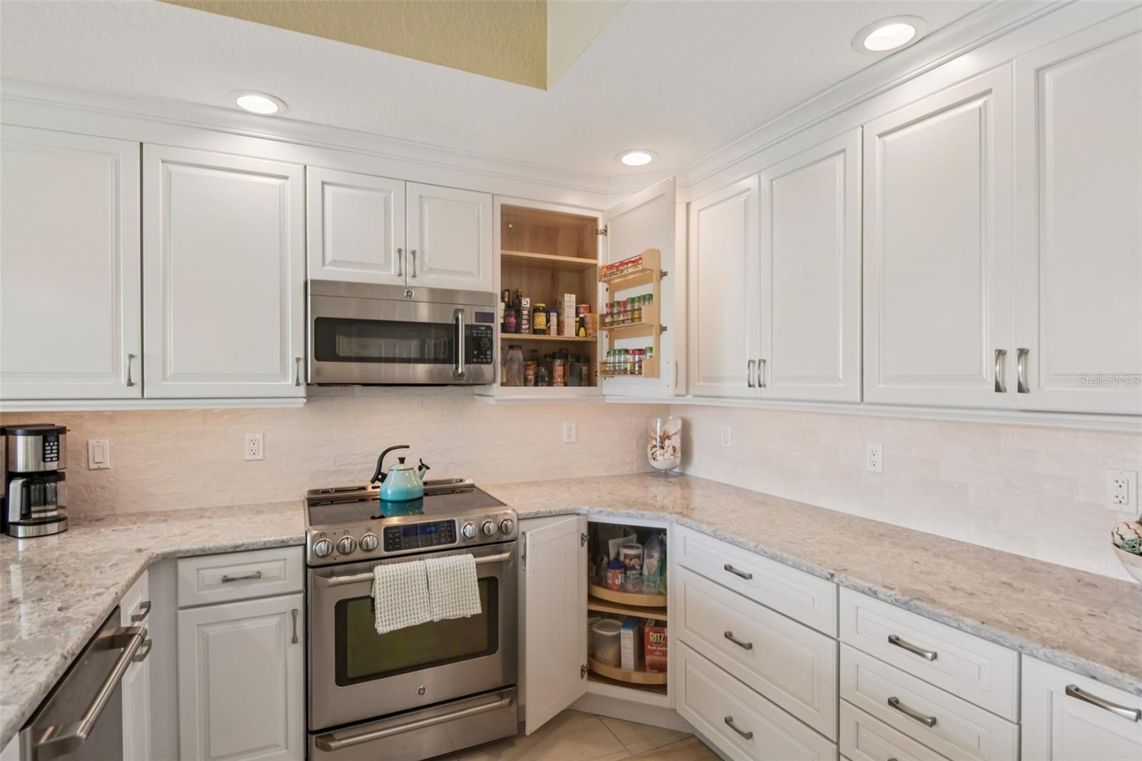 Pantry Cabinet and Lazy Susan.