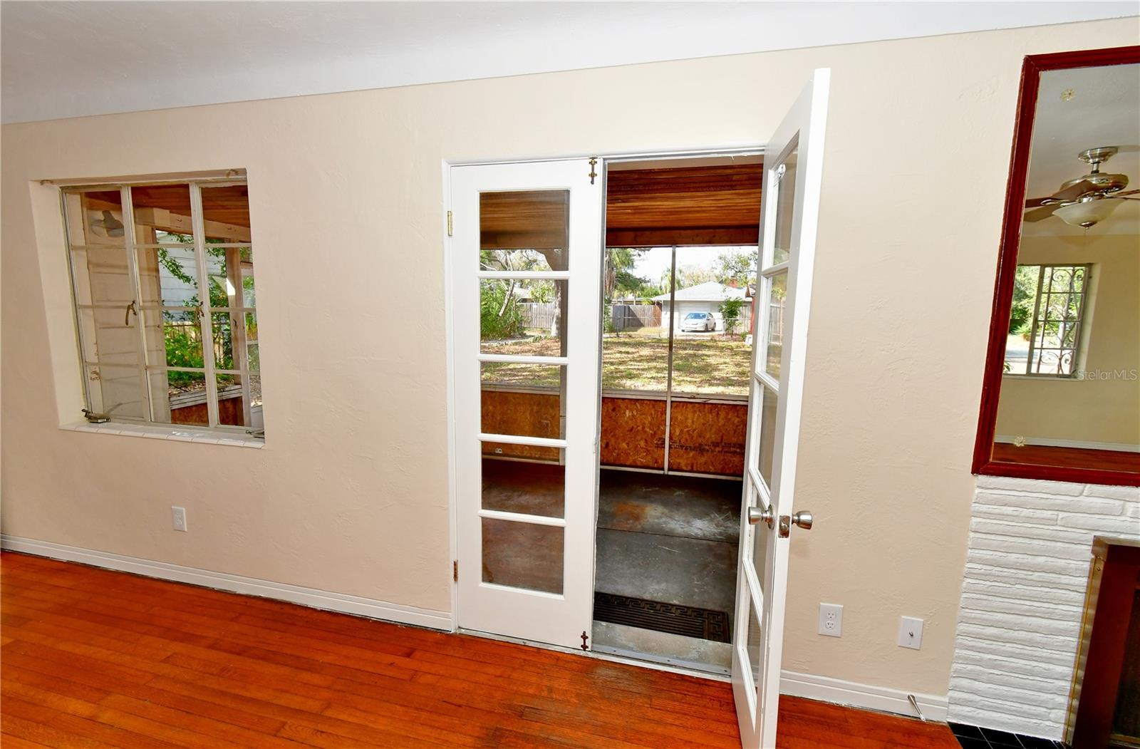 French Doors from DR to back porch