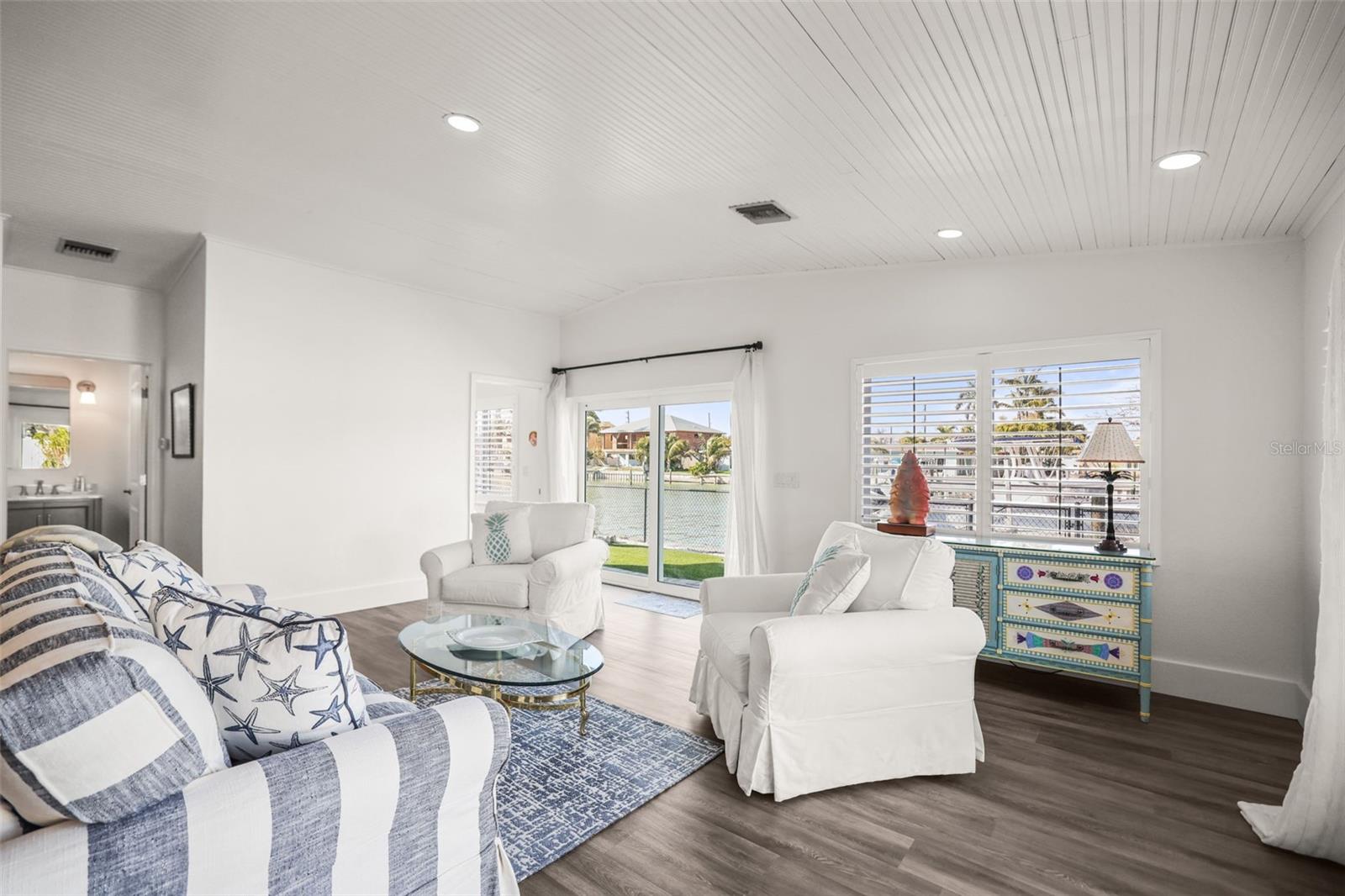 Family Room with beautiful Waterviews