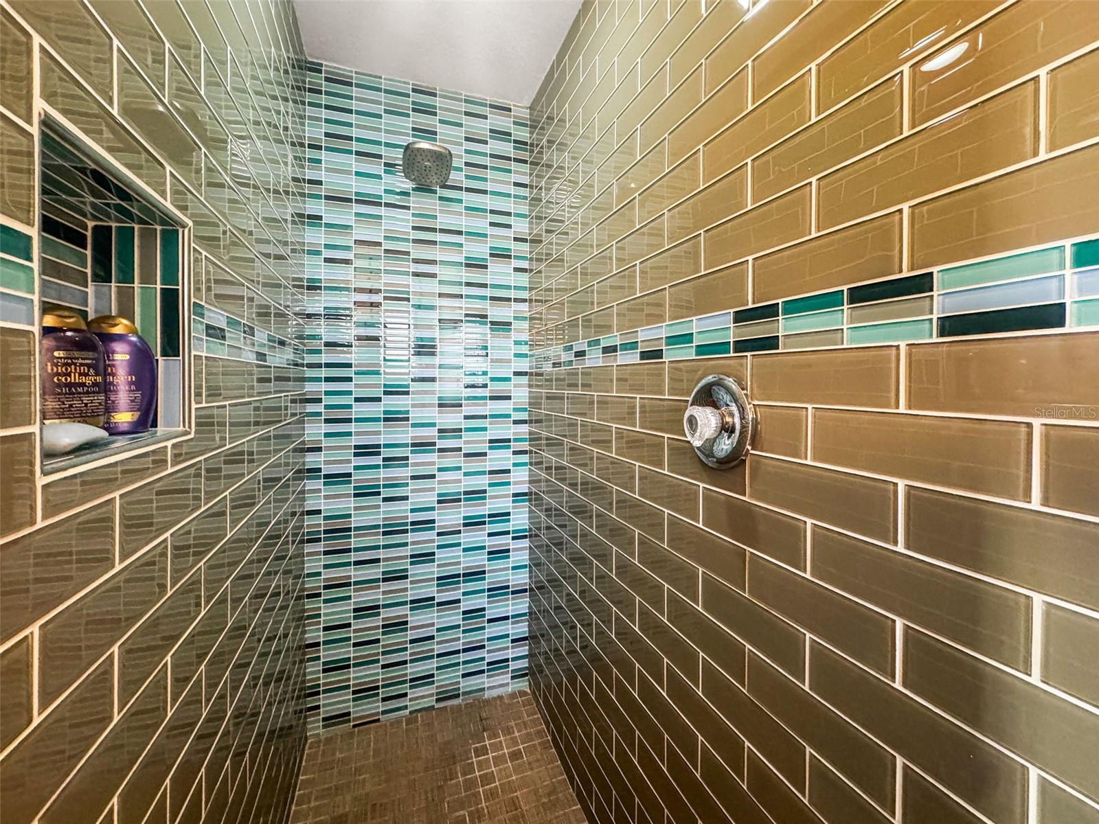 Bathroom 2-with beautiful Shower Tiles