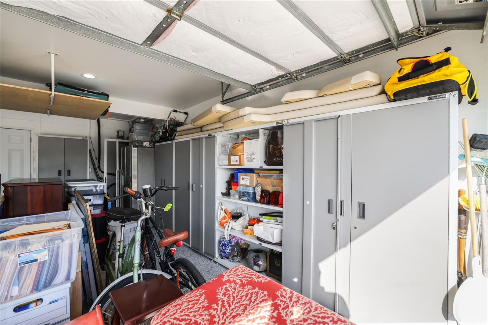 Garage w/Mini Split AC, Abundant Metal Storage Cabinets, & New Refrigerator2025